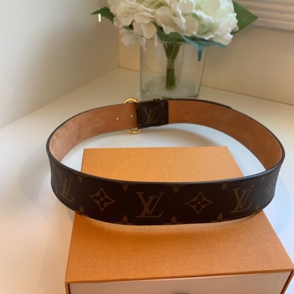 Authentic Louis Vuitton vernis Fleur buckle belt size 85-34 main image 4